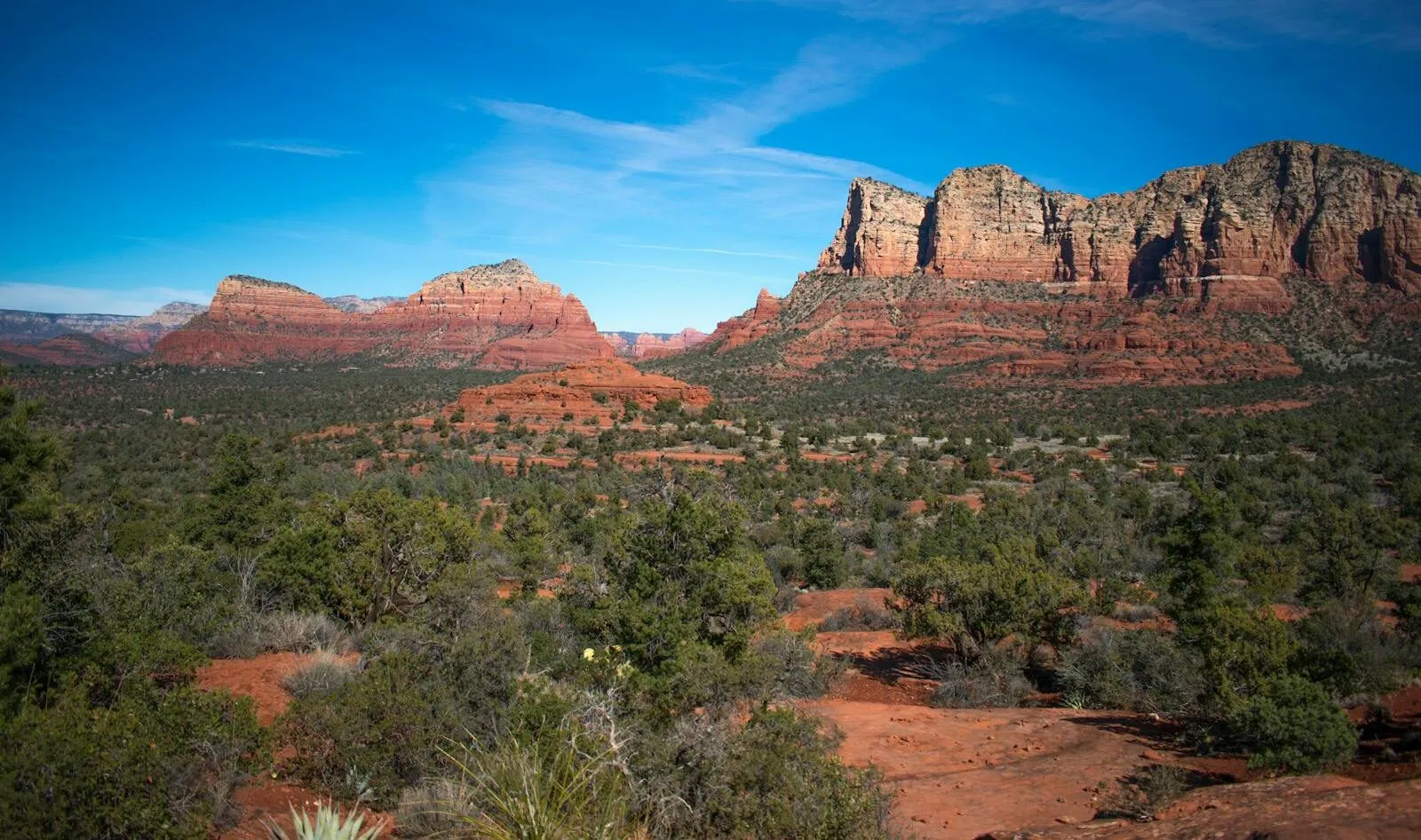 Sedona red rock landscape viewed from UTV off-road trail